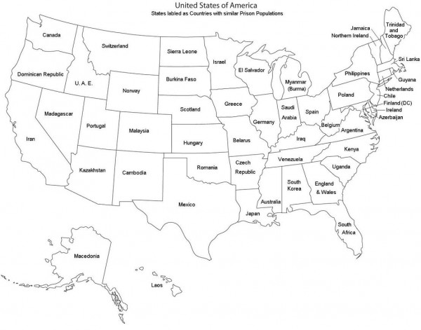Prison Population if States Were Countries
