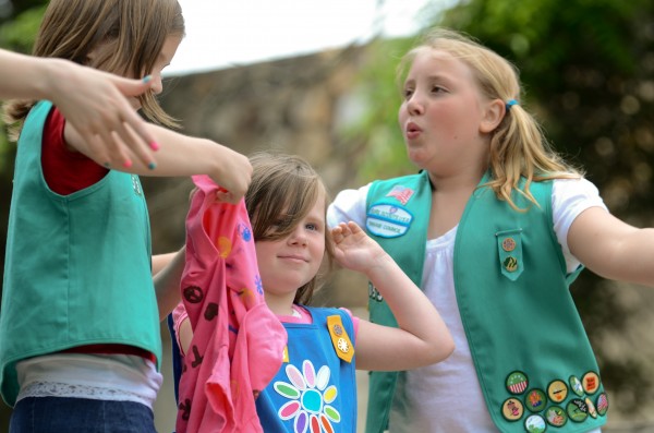 Girl-Scouts-Bridge-Ceremony-23 Katie at the Daisy to Brownie Bridge Ceremony