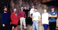 Group photo outside the cave